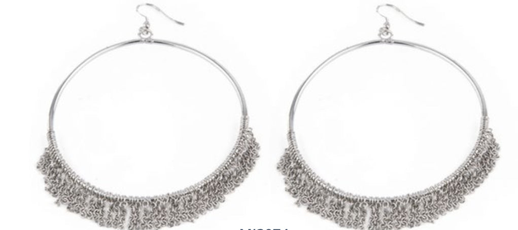 VESTOPAZZO Pendientes grandes cáscata catene MI3074S
