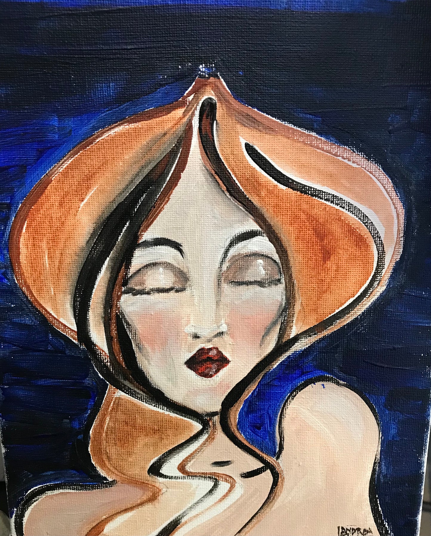 ANDREA TARANTO Arte - Retrato mujer- 0,20 x 0,25 cm