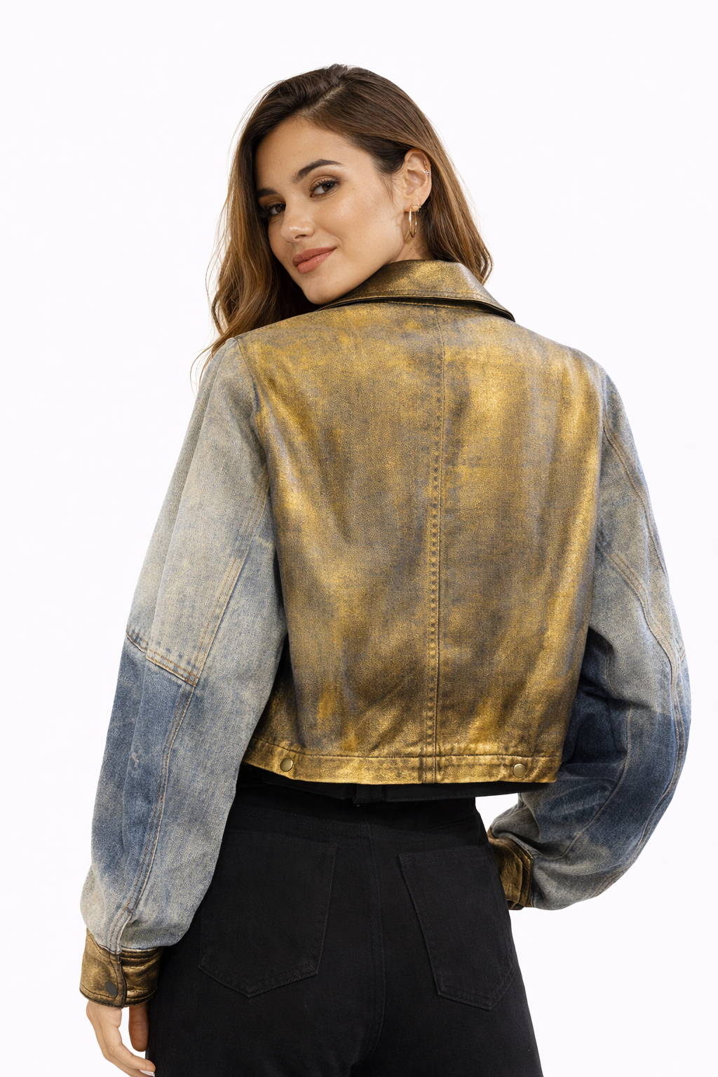 ANDREA TARANTO CHAQUETA DENIM COMBINADA