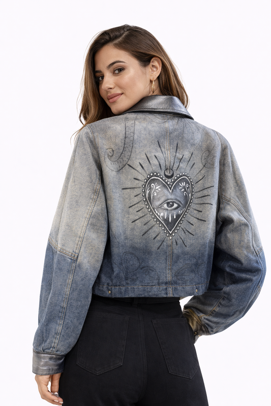 ANDREA TARANTO CHAQUETA DENIM INVERTIDA