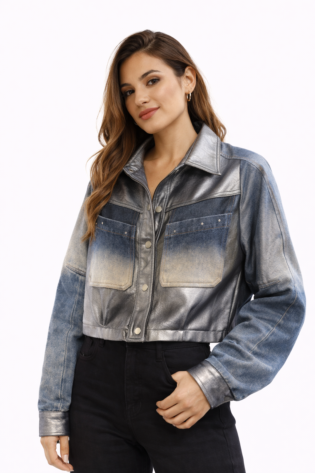 ANDREA TARANTO CHAQUETA DENIM INVERTIDA