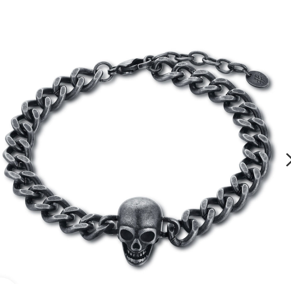 Brazalete calavera negra