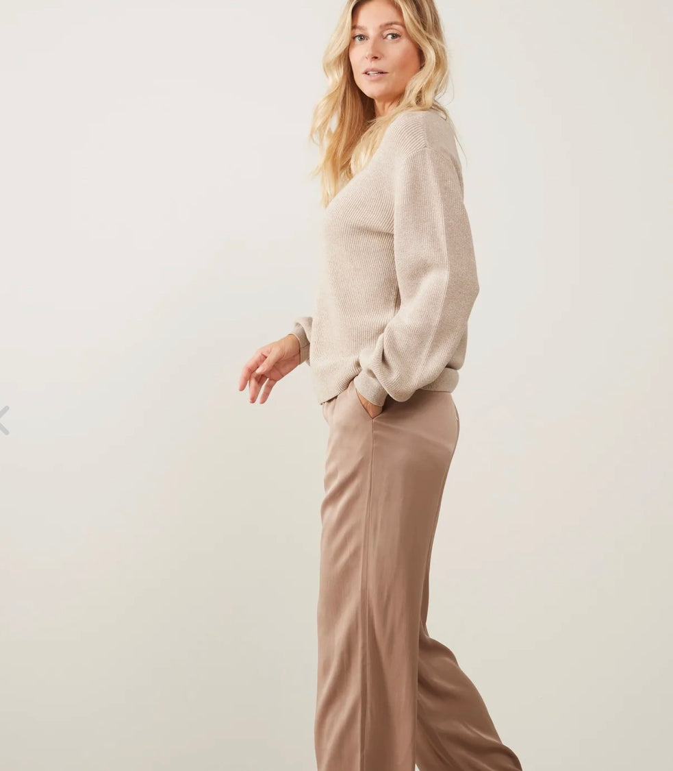 Pantalón satin brown