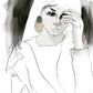 Lámina: “ Thinking heavily”( 0,42x0,29.5cm)